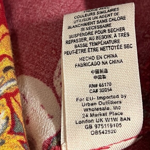 Free People Mini Floral Dress Red Tunic Babydoll Flowy XS - Picture 8 of 10